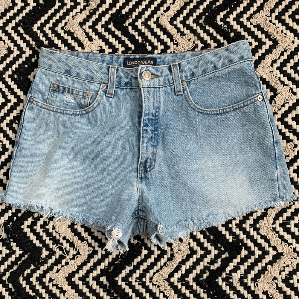 Vintage London Jean High Waisted Cutoff Shorts